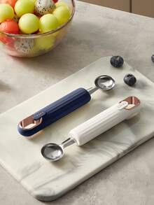 Kitchen Stainless Steel Fruit Scoop Tool, Perfect For Slicing Watermelon, Ice Cream Scoop, Fruit Platter Divider. - Multicolor - View 6