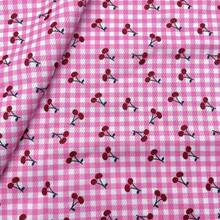 1pc Cherry Tartan Printed Twill Polyester Fabric 59x19.68 Inch Precut Fabric - Vibrant Red Cherry & Plaid Patterns, Durable & Easy-Clean For DIY Quilting, Sewing, Hair Ties, Party Decorations, Craft Projects, Backdrop Fabric, DIY Wallet Making - Default - View 9