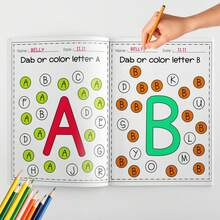 Englisch Buchstaben Übungsbuch Buchstaben nachzeichnen, einfache Wörter buchstabieren und Seiten ausmalen, Handschrift, Buchstabenerkennung, Wortschatz und frühe Lesefähigkeiten entwickeln - Alphabet-Arbeitsbuch - Übersicht 5