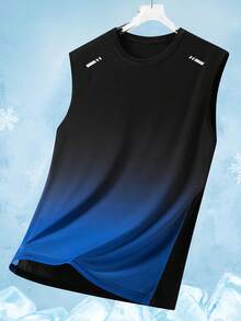 Men's Casual Gradient Sleeveless Tank Top 3-Piece Set, Comfortable Summer Vacation Street Beach Top Sports - Multicolor - View 2