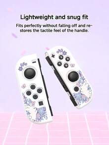 1pc Purple Floral Cute Rabbit Cartoon Style Switch Protective Case, Compatible With Switch 2 (2025)/Switch OLED/Switch, Made Of Soft TPU Material, No Disassembly Required, Anti-Drop Anti-Dust, Multiple Colors Available, Best Gift Compatible With Switch Players - View 13