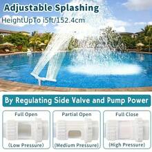 Pool Skimmer Net Set, Adjustable 5-Section 48-Inch Extendable Aluminum Alloy Pole, Dense Pond Cleaning Net, Fine Mesh Leaf Net, Suitable For Garden Ponds And Hot Tubs, Blue, Essential For Pool Maintenance And Cleaning, Pool Maintenance Must-Have | Professional Pool Equipment | Durable Pool Net | Pool Cleaning Tool - 6-pool Fountain Nozzle - View 4