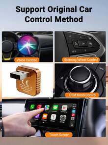 XUDA全新迷你CarPlay AI盒子，无线CarPlay和安卓二合一车载音响，支持有线转无线功能，兼容2.4-5.0GHz WiFi 5，时尚便携车载CarPlay接收器。适用于市面上99%具备有线CarPlay和安卓功能的车型。 - C - 查看 9