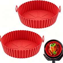 Air Fryer Silicone Pot, Air Fryer Silicone Basket Bowl, Silicone Baking Pan Pot, Suitable For 3 To 5 Quart Air Fryers, Reusable Baking Pan Oven Accessories. (1pc) - Multicolor - View 13