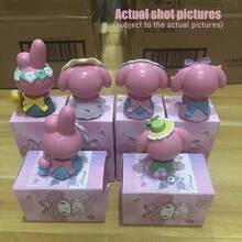 Sanrio 盲盒 My Melody 茶會搖搖馬神秘系列，粉色可愛動漫風角色，柔和配色，附多件配件，適合桌面裝飾與展示，收藏級動漫公仔盲盒 - 彩色 - 查看 10