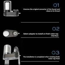 Kitchen Faucet Water Purifier, Tap Water Pre-Filter With Replaceable Ceramic Filter Cartridge, Long-Lasting Filtration For 6 Months - 1 Unit With 2 Cores - View 8
