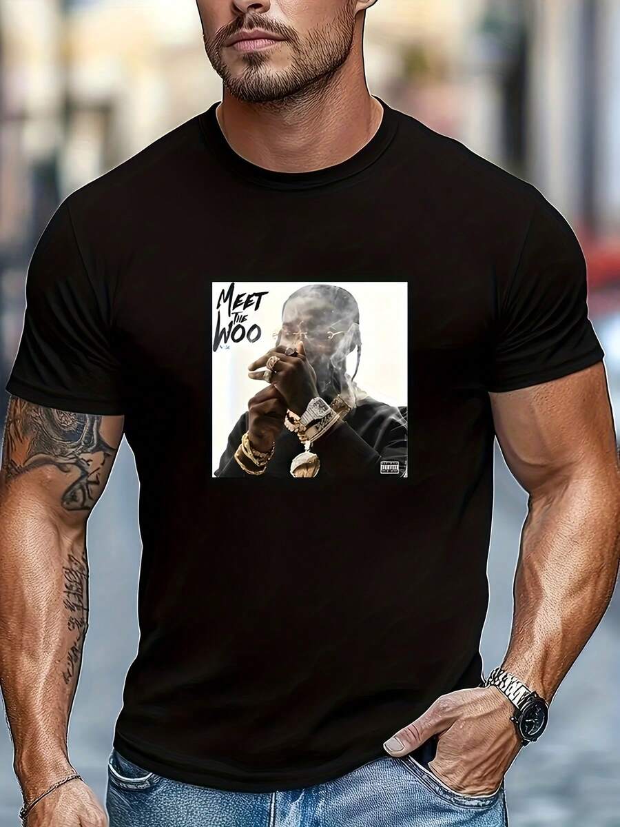 Men Sports Tees & Tanks - 黑色 - 查看 1