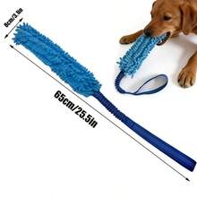 Juguete de peluche para mascotas, cuerda de tracción interactiva para dientes de perro, palo de masticar para exteriores, mango elástico, adecuado para perros pequeños y medianos - Multicolor - Ver 3