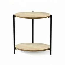 KIWI MOBLEKIT | Wooden And Metal Side Tables For Living Room Or Bedroom, Modern Functional Tables With Different Shapes And Heights, Fixed Or Folding Options For Home - 黑色 40x42 – 雙倍高度 - 查看 9