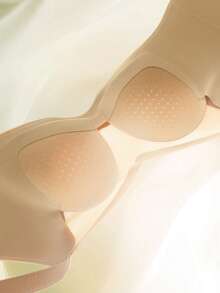 SUJIIN Women's Push-Up Jelly Bra, Seamless Minimalist Style Lingerie, Full Coverage Anti-Sag Support, Plus Size MX308 - Apricot - View 6