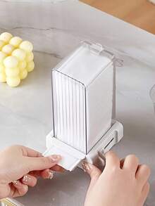 Automatic Press-Type Makeup Pad Storage Box, Dust-Proof Makeup Pad Holder For Home Bathroom Vanity - Multicolor - View 5