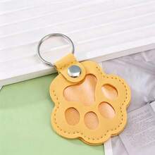1pc Pet Paw Print & Fur Memorial Keychain Pendant, Leather Material, Long Lasting, Personalized Pet Fur Storage Bag, Pet Memorial Gift For Dog/Cat Lovers, Pet Loss Memorial Pendant - one-size - View 13