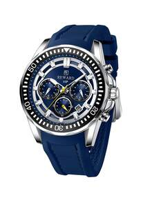 REWARD Men's Quartz Watch Business Fashion Style Calendar Luminous Hands Multifunction Wristwatch High Quality Gift Classic Design Silicone - Blue - View 17