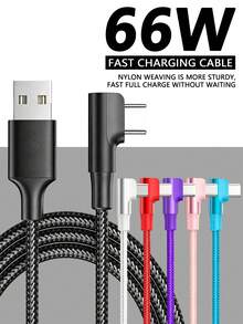 1pc, 66W USB A-To-Type-C Fast Charging Cable, 3m/9.9ft USB-C Fast Charging Cable, Compatible With IPhone 17/16/15/14/13/Pro Max/Plus Series, Compatible With Samsung Series And Other Compatible Android Devices, Suitable For Powering Various Devices Such As Mobile Phones/Tablets/Laptops - Multicolor 2 - View 1