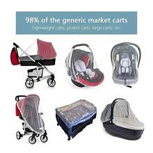 Universal Breathable Mosquito Net For Baby Strollers, Anti-Mosquito Cover For Baby Strollers, Sunshade, Insect-Proof Protective Mesh. - Black - View 4