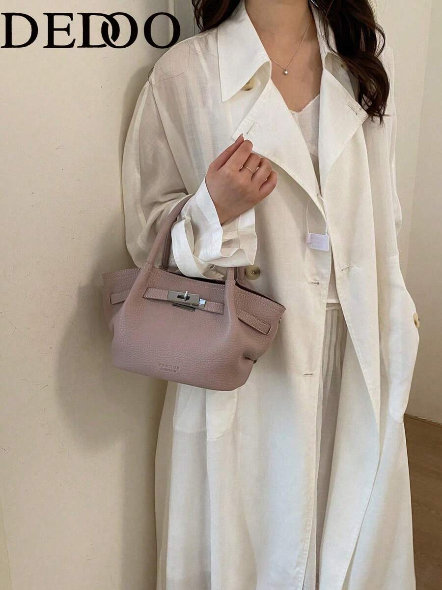 Dedoo 欧美时尚设计麂皮水桶包，女士秋冬购物、通勤、派对礼品手提包