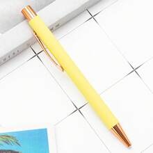 1/5/10pcs Customized Text LOGO Retractable Ballpoint Pen, Metal Middle Oil Ink Pen, Clickable Spring Pen, Promotional Pen For Students And Office Stationery, Ideal For Anniversary Or Bridesmaid Gifts, Comfortable Grip, Smooth Writing Without Ink Smudging, Portable Pen Clip, Detachable, Suitable For Office, Study, Daily Use And Business Gifts - Multi-color Ballpoint Pen - View 29