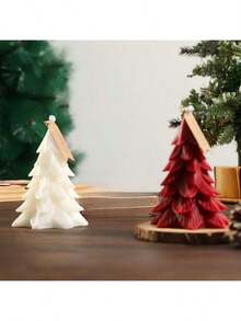 1PC Snowflake Christmas Tree Shaped Scented Candle Home Decor Ornament Gift Box, Christmas Gift, Christmas Scented Ornament, 2 Packaging Styles Randomly Shipped - 1PC - View 9