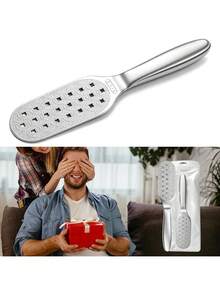 1pc Double-Sided Stainless Steel Foot File Pedicure Tool, Coarse & Fine Dual-Sided Foot Rasp To Remove Calluses, Foot Scraper To Remove Dead Skin And Cracked Heel Hard Skin, Portable Foot Exfoliation Care Tool - Silver - View 9