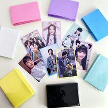 Cute 50pcs Kpop Photocard Sleeve Korea Photo Card Sleeves 61x91mm Clear Acid Free CPP Card Cover 3 Inch Photocard Holder Holographic Protector Film Album Binder DIY Photo Stickers Organizer Clear Pvc Bags - Pink - View 2