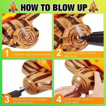 Inflatable Flame Decoration, Suitable For Camping Party Decor, Indoor And Outdoor Use, Realistic Campfire Prop, Also An Excellent Easter Gift - Multicolor - View 5