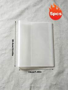 10 Pcs Film Sampul Buku Transparan Self-Adhesive, Desain Pra-Potong Tanpa Potong, Pelindung Buku Teks Tahan Air, Dekorasi Bening Minimalis, Sleeve Ringan Portabel untuk Buku Catatan Siswa & Buku Sekolah A4 16K A5 - A - View 22