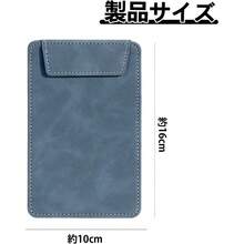 バインダー A5 クリップボード PUレザー クリップファイル 薄型 防水 ペンホルダー付き ビジネスマグネティックパッドフォリオ 多機能 贈り物 オフィス用品 事務用品 (ブルー) - ブルー - チェックする 7