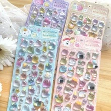 Japan Q-Lia 3D Jelly Bubble Stickers Glossy Raised Epoxy Decals Cute Animal Scrapbook Kids Reward Craft Toy Sticker Sheet - Multicolor - View 3