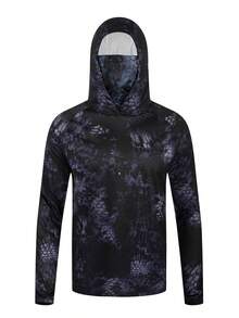 Men's Lightweight Fishing Hoodie, Breathable UV Protection Sun Shirt - Multicolor - View 2
