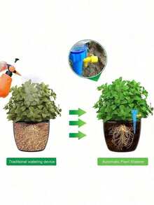 10/5/1件自動澆水植物架，適用於室內外盆栽植物，兼容大多數塑膠瓶 - 多種樣式 - 查看 6