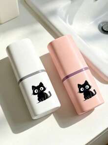 Gelas Penyimpanan Sikat Gigi untuk Perjalanan, Gelas Sikat Gigi Motif Kucing Lucu, Gelas Obat Kumur, Gelas Cuci Kamar Mandi, Gelas Penyimpanan Pasta Gigi, Tabung Penyimpanan Sikat Gigi Portabel, Kotak Penyimpanan Perlengkapan Cuci Multifungsi, Motif Kucing Lucu yang Menarik Perhatian, Dapat Digunakan Kembali, Gelas yang Dapat Dilepas dan Dicuci, Mudah Dibersihkan, Kapasitas Besar Dapat Menampung Pasta Gigi, Sisir, dan Lainnya, Tabung Penyimpanan Sikat Gigi Portabel Tahan Air untuk Berkemah, Gelas Penyimpanan Sikat Gigi Perjalanan 2-in-1, Gelas Cuci Portabel Ringkas untuk Perjalanan Bisnis, Cocok untuk Asrama, Berkemah, Perjalanan, Perlengkapan Penting Musim Kembali ke Sekolah - MultiWarna - View 6