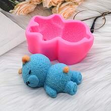 1 Piece, 3D Cartoon Three-Dimensional Sleepy Bear Silicone Mousse Cake Baking Decoration And Ornament Making - Sleepy Bear Mold - View 2