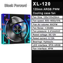 Panoramic Lens ARGB Case Fan, Low Noise Hydraulic Bearing With Anti-Vibration Pad Design, Temperature Control Computer Cooling Fan - 查看 13