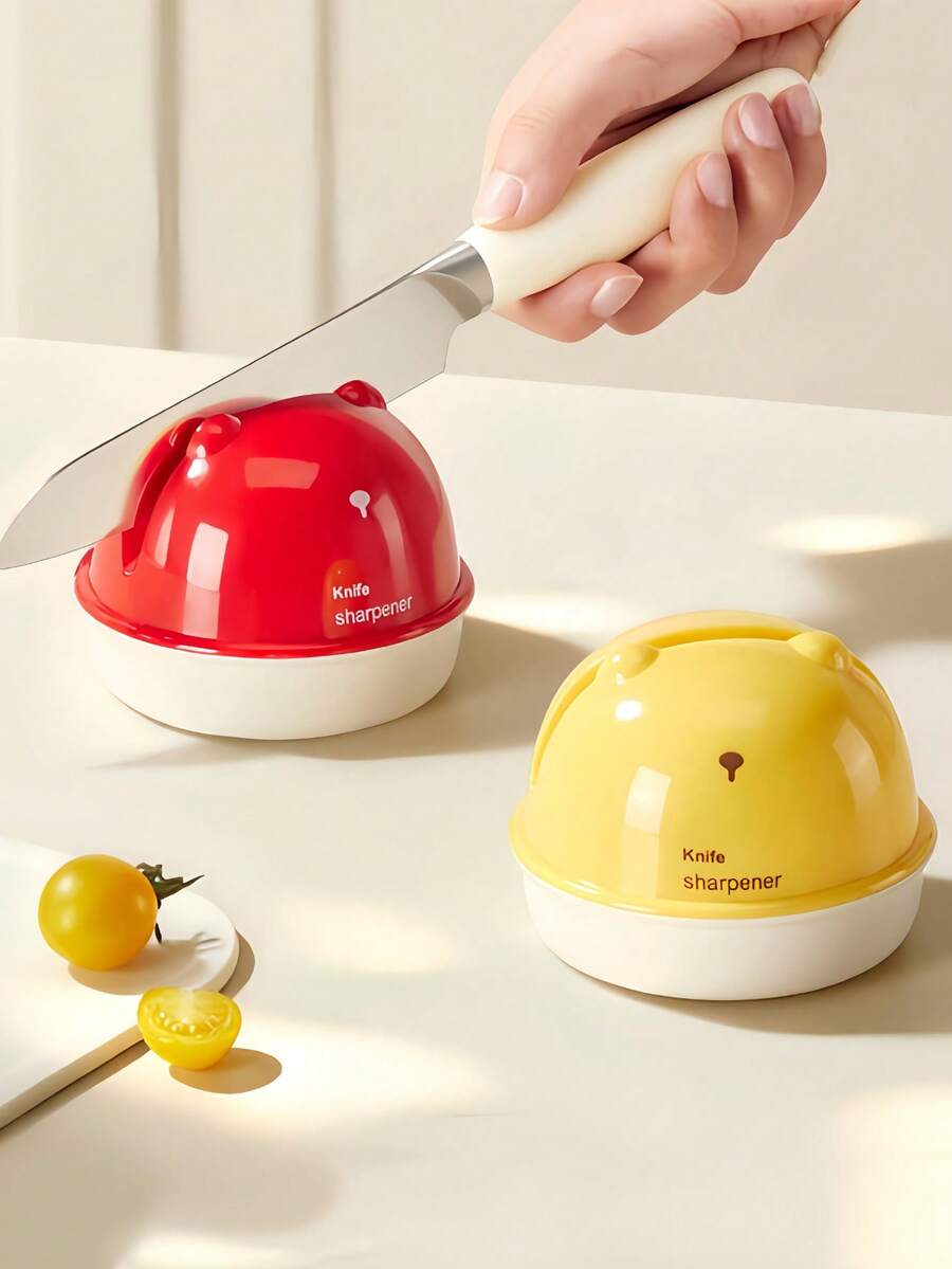 Household Suction Cup Knife Sharpener: Kitchen Knife Sharpener, Vegetable Knife Sharpener, Scissor Sharpener, New Professional Tungsten Steel Sharpening Stone, Fixed Support Stand - Multicolor - View 1