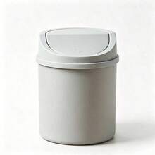 Mini Papelera de Escritorio de Plástico con Tapa Giratoria, 3 Colores Disponibles, Perfecta para Oficina en Casa, Cocina, Dormitorio, Tocador, Almacenamiento de Escritorio, Papelera Compacta, Contenedor de Basura Pequeño, Organizador de Basura Giratorio - Papeleras de los dormitorios - Ver 10