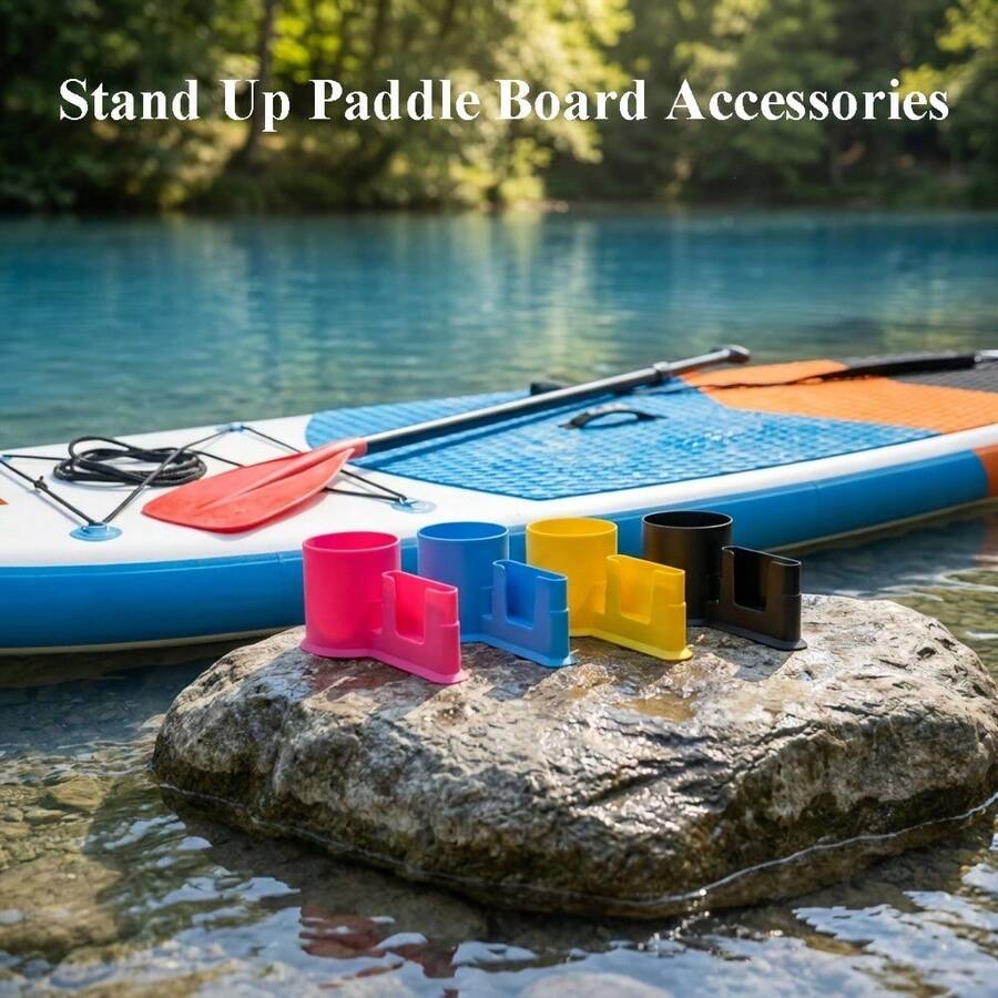 1pc Cup And Phone Holder, Suitable For Surfboard, SUP, Kayak, Inflatable Kayak - Non-Slip Beverage Holder, Stand Up Paddleboard Accessory - Multicolor - View 1