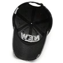 1pc Y2K Vintage Washed Dad Hat, Distressed Brim, NEW YORK Letter Embroidery Baseball Cap, Unisex Street Fashion Outdoor Sun Protection Hat - Multicolor - View 4