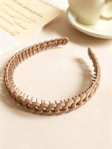 Fashion Women's Headband/Hair Tie/Wide Headband With Teeth Anti-Slip Hair Clip, Handmade Matte Material Heart-Shaped Headband Accessory - Headband - View 3