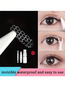 240pcs Eyelid Tape Set, Invisible Waterproof, Easy To Use, Lace Design Eyelid Tape, Waterproof, Breathable, Eye Shape Adjustment - Multicolor - View 1