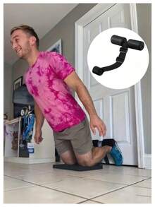 Portable Door Sit-Up Bar - Adjustable Nordic Leg Curl Strap For Abdominal And Calf Muscle Training, Core And Leg Workout - Perfect For Home Fitness, Squats And Sit-Ups - No Batteries Required, Instantly Turns Door Frame Into Gym - Multicolor - View 6