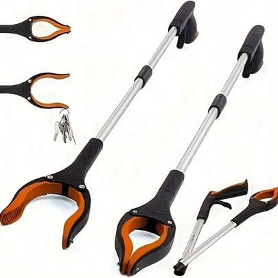[Herramienta de Agarre Plegable]Plegable de 33 pulgadas ligero, adecuado para uso de personas mayores | Pinza giratoria 360° extensible, herramienta de agarre de basura y objetos multiusos, adecuada para sala de estar, dormitorio y limpieza al aire libre