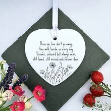 Regalo de condolencias, regalo de pésame, regalo conmemorativo, recuerdo de duelo, decoración de acrílico para el duelo, corazón de acrílico, adorno en memoria - Multicolor - Ver 5