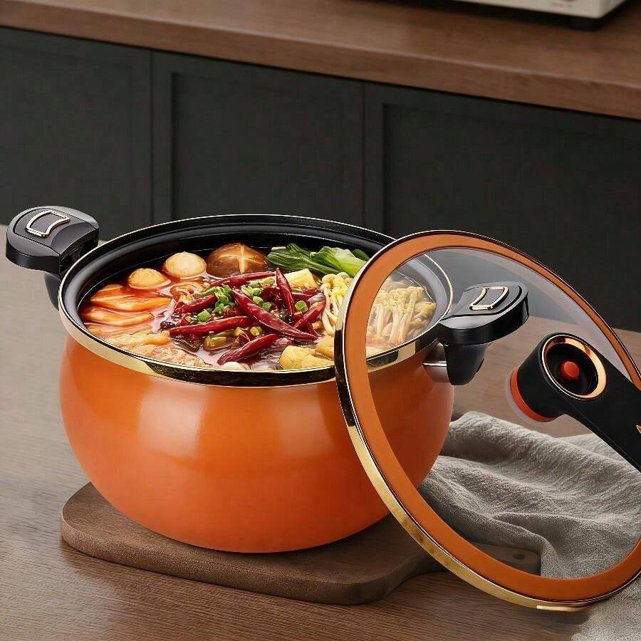 A 8L Large Capacity Multifunctional Soup Pot, 28Cm/11In, Suitable For Cooking And Stewing, Compatible With Gas And Induction Cookers - View 1