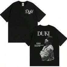 Magliette da uomo Rapper Duki 5202 MIXTAPE Album Tour, abbigliamento moda stile hip hop punk, magliette in cotone casual oversize - Colore 2 - Visualizzare 1