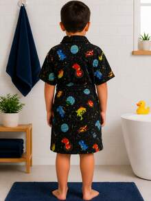 Bathrobe - Space Dinosaur - View 3