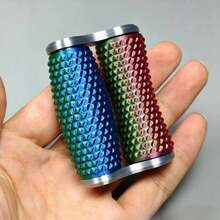 1pc Teen & Adult Small Creative 3D Printed Rotating Stress Relief Massage Roller Trainer, Spiky Roller Sleeve Pocket Palm Toy, Leisure Decompression Creative Gift - Multicolor - View 3