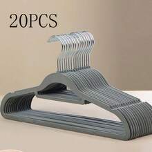 10pcs Seamless Velvet Coated Hangers, Non-Slip Clothes Hangers, Home Use, High Quality Design - Multicolor - View 15