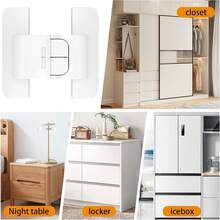 4/6/8/10/14/18/20Pcs Refrigerator Door No-Drill Installation Fixed Lock, Easy To Install, Automatic Safety Lock, Ensures Drawers And Storage Boxes Are Securely Closed, Anti-Opening Device - Multicolor - View 13