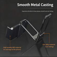 1pc Mobile Phone Desktop Stand, Portable, Creative, Foldable, Adjustable, Lazy Person's Support Rack, Rotatable, Horizontal And Vertical Screen Support, Ring Holder. - Multicolor - View 3