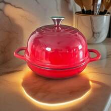 24cm Enamel Cast Iron Round Dutch Oven With Dual Handles, Suitable For Homemade Sourdough Bread, Home Baking (Bread/Desserts/Pastries) - View 8